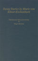 Book cover of: Seven Stories by Marie von Ebner-Eschenbach. By: Helga H. Harriman
