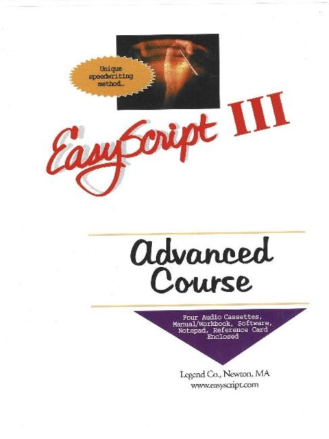 Book cover of: Easyscript 3 -- Advanced User / Instructor's Course (130 Wpm). By: Leonard Levin
