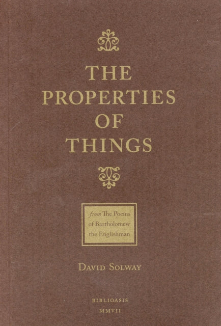 Book cover of: Properties of Things. By: David Solway