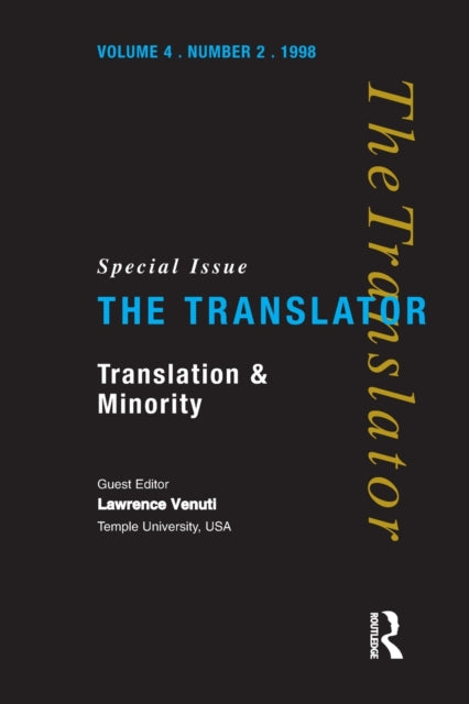 Book cover of: Translation and Minority. By: Lawrence Venuti