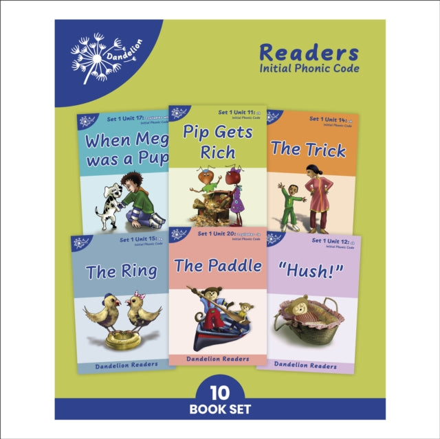 Book cover of: Phonic Books Dandelion Readers Set 1 Units 11-20. By: Phonic Books