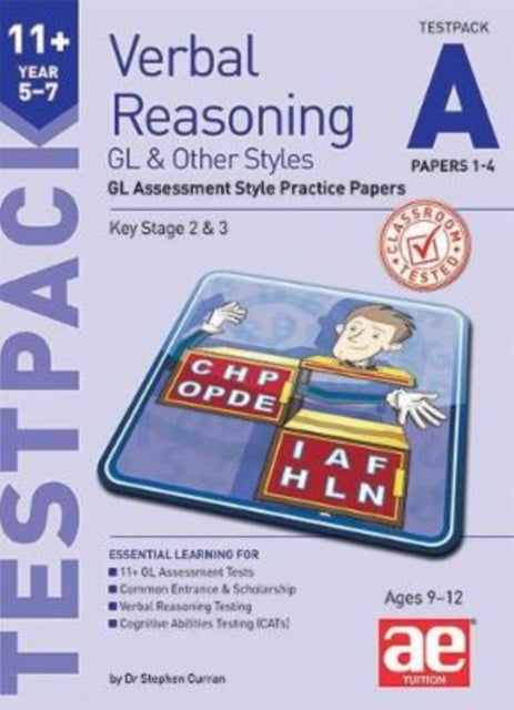 Book cover of: 11+ Verbal Reasoning Year 5-7 GL & Other Styles Testpack A Papers 1-4