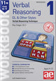 Book cover of: 11+ Verbal Reasoning Year 5-7 GL & Other Styles Workbook 1