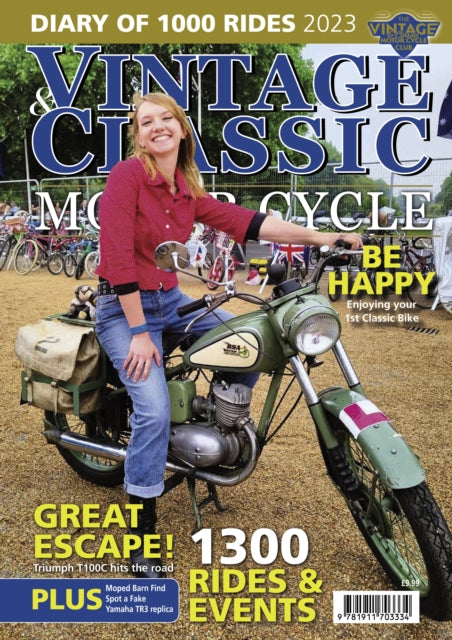 Book cover of: Vintage & Classic Motorcycle: Diary of 1000 Rides 2023. By: Peter Henshaw