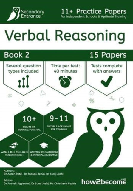 Book cover of: 11+ Practice Papers For Independent Schools & Aptitude Training Verbal Reasoning Book 2