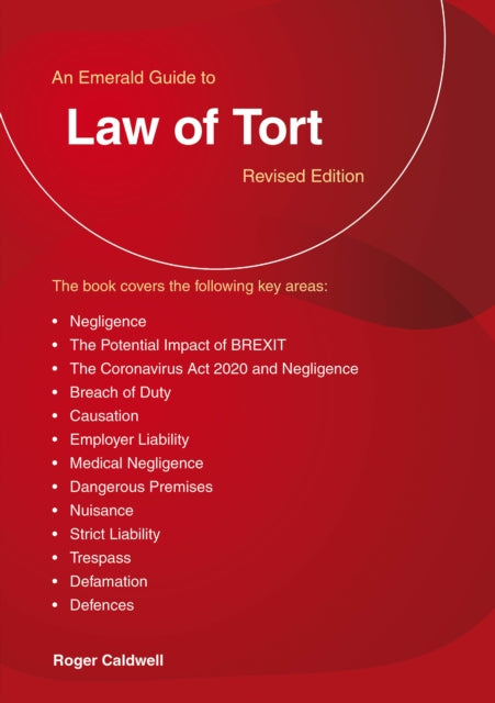 Book cover of: Emerald Guide to Law of Tort. By: Roger Caldwell