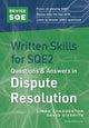 Book cover of: Revise SQE Written Skills for SQE2: Questions & Answers in Dispute Resolution