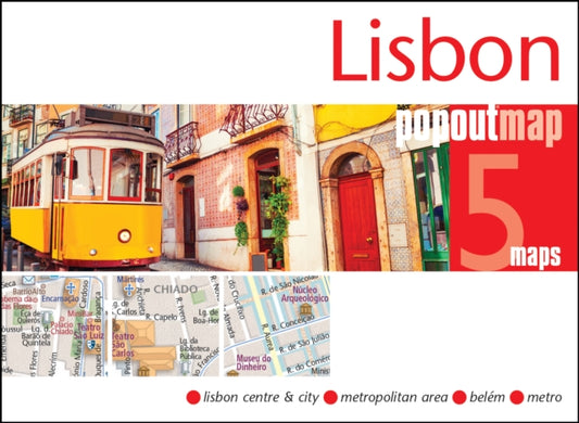 Book cover of: Lisbon PopOut Map - pocket-size, pop-up map of Lisbon