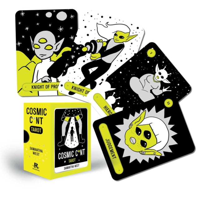 Book cover of: Cosmic C*nt Tarot. By: Sam West