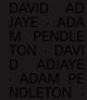 Book cover of: David Adjaye Adam Pendleton. By: Adam Pendleton