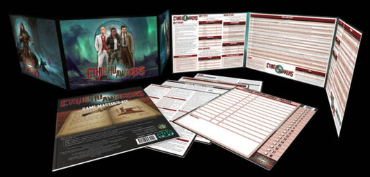 Book cover of: Cthulhu Awakens Game Master’s Kit. By: Steve Kenson