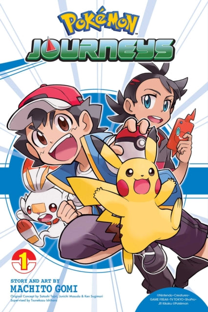 Book cover of: Pokemon Journeys, Vol. 1. By: Machito Gomi