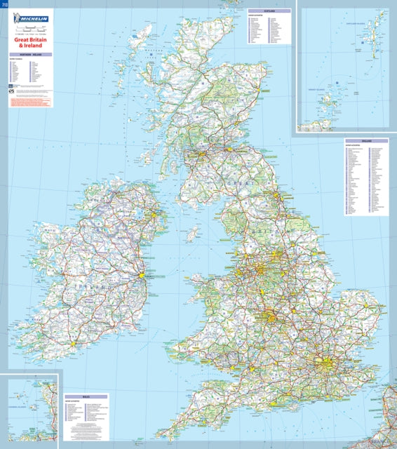 Book cover of: Great Britain & Ireland - Michelin rolled & tubed wall map Paper