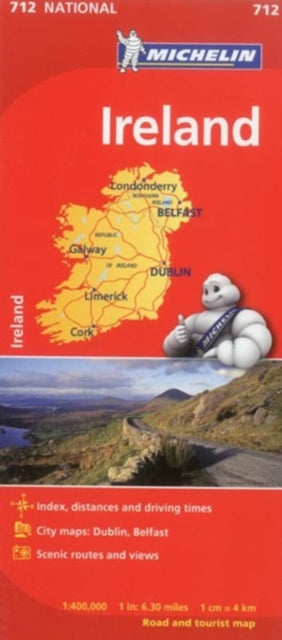 Book cover of: Ireland - Michelin National Map 712. By: Michelin