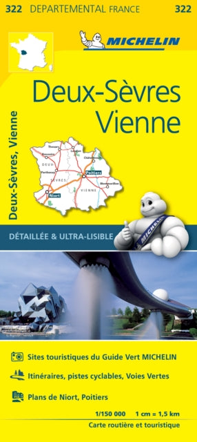 Book cover of: Deux-Sevres, Vienne - Michelin Local Map 322