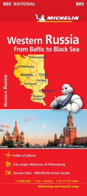 Book cover of: Western Russia - Michelin National Map 805