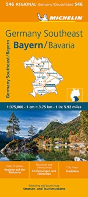 Book cover of: Germany Southeast, Bavaria - Michelin Regional Map 546