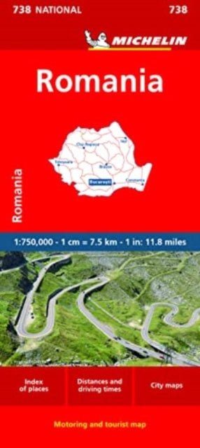 Book cover of: Romania - Michelin National Map 738