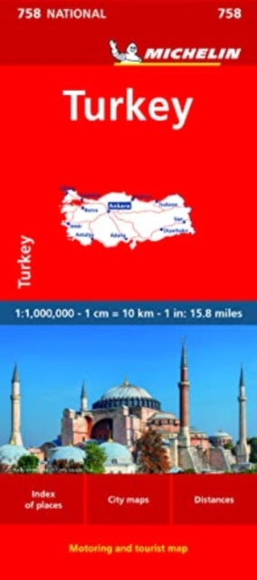 Book cover of: Turkey - Michelin National Map 758