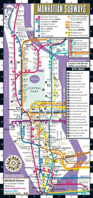 Book cover of: Streetwise Map Manhattan - Laminated City Center Street Map of Manhattan Subway Bus: City Plans