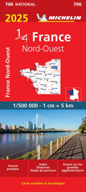 Book cover of: Northwestern France 2025 - Michelin National Map 706