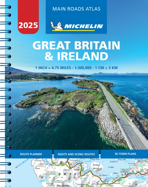 Book cover of: Great Britain & Ireland 2025 - Mains Roads Atlas (A4-Spiral)
