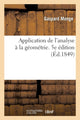 Book cover of: Application de l'Analyse A La Geometrie. 5e Edition