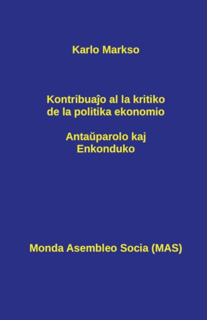 Book cover of: Kontribuaĵo al la kritiko de la politika ekonomio