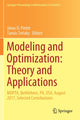Book cover of: Modeling and Optimization: Theory and Applications. By: János D. Pintér