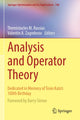 Book cover of: Analysis and Operator Theory. By: Themistocles M. Rassias