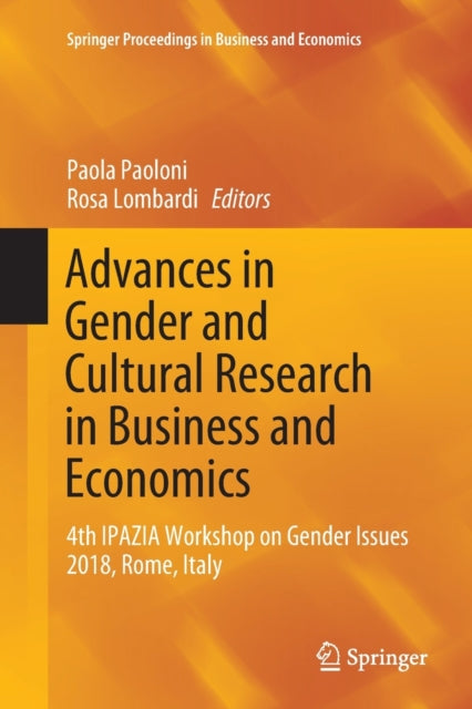 Book cover of: Advances in Gender and Cultural Research in Business and Economics. By: Paola Paoloni