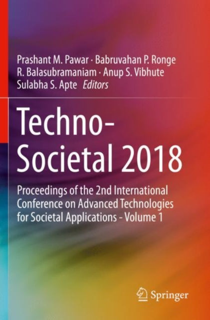 Book cover of: Techno-Societal 2018. By: Prashant M. Pawar