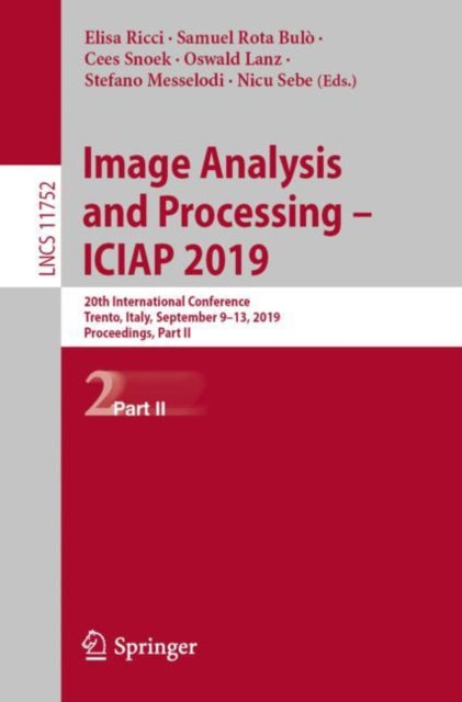 Book cover of: Image Analysis and Processing – ICIAP 2019. By: Elisa Ricci