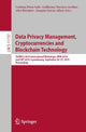 Book cover of: Data Privacy Management, Cryptocurrencies and Blockchain Technology. By: Cristina Pérez-Solà