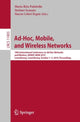 Book cover of: Ad-Hoc, Mobile, and Wireless Networks. By: Maria Rita Palattella