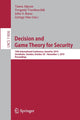 Book cover of: Decision and Game Theory for Security. By: Tansu Alpcan