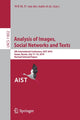 Book cover of: Analysis of Images, Social Networks and Texts. By: Wil M. P. van der Aalst