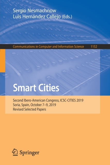Book cover of: Smart Cities. By: Sergio Nesmachnow