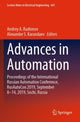 Book cover of: Advances in Automation. By: Andrey A. Radionov