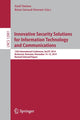 Book cover of: Innovative Security Solutions for Information Technology and Communications. By: Emil Simion