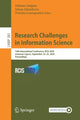 Book cover of: Research Challenges in Information Science. By: Fabiano Dalpiaz