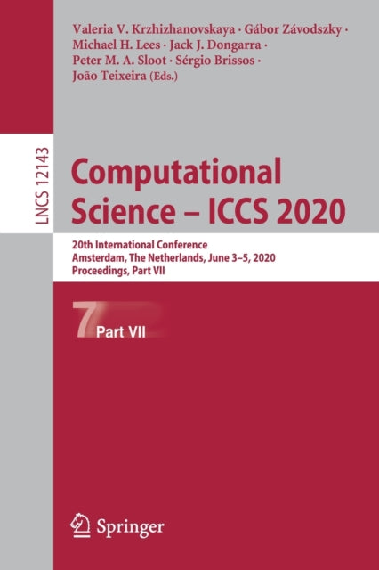 Book cover of: Computational Science – ICCS 2020. By: Valeria V. Krzhizhanovskaya