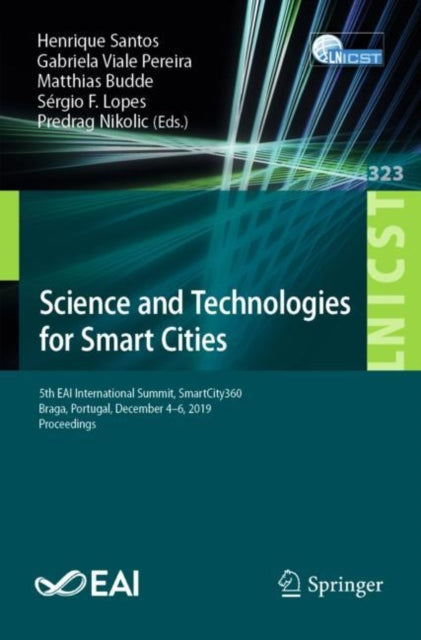 Book cover of: Science and Technologies for Smart Cities. By: Henrique Santos