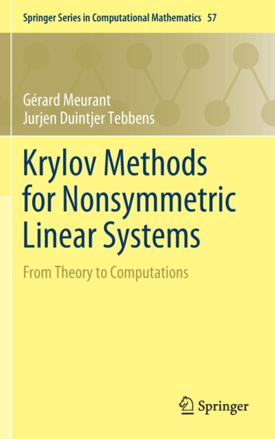 Book cover of: Krylov Methods for Nonsymmetric Linear Systems. By: Gérard Meurant