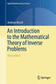 Book cover of: Introduction to the Mathematical Theory of Inverse Problems. By: Andreas Kirsch