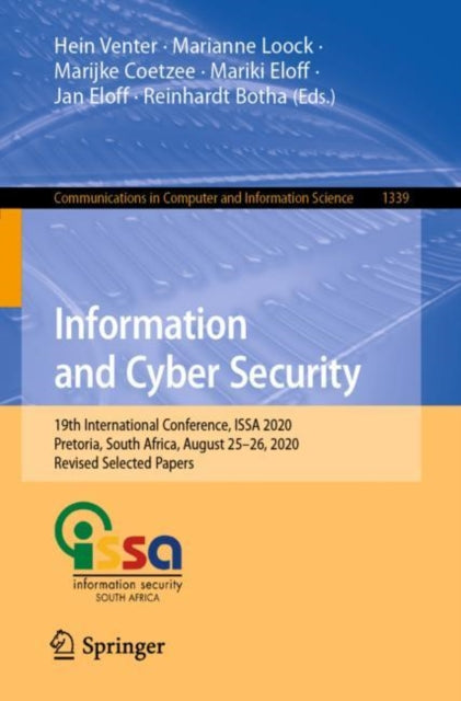 Book cover of: Information and Cyber Security. By: Hein Venter