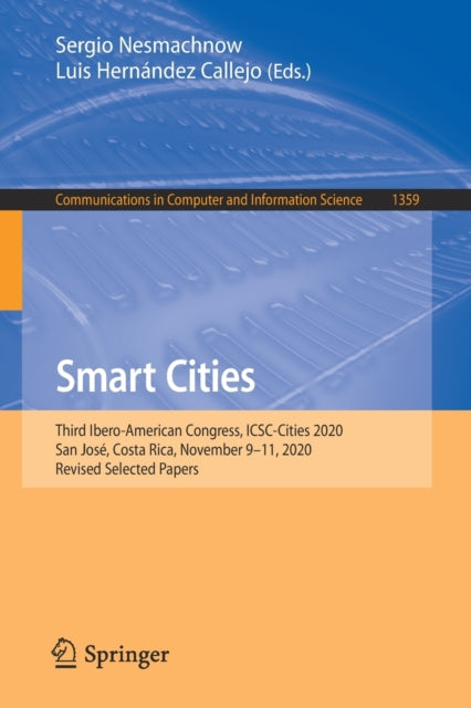 Book cover of: Smart Cities. By: Sergio Nesmachnow