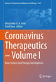Book cover of: Coronavirus Therapeutics – Volume I. By: Alexzander A. A. Asea