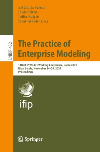 Book cover of: Practice of Enterprise Modeling. By: Estefanía Serral