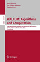 Book cover of: WALCOM: Algorithms and Computation. By: Petra Mutzel